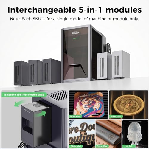 Image of Creality Falcon T1 20W Diode Laser Engraver, 10000mm /s Ultra Fast Laser Engraver and Cutter Machine for Wood,Acrylic, HD Smart Camera, Class 1 Certification, Auto Feed&Convey, AI Powered Simplicity