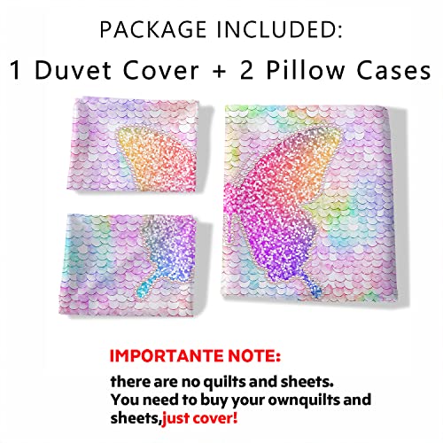 Cvhouse Rainbow Butterfly Duvet Cover Full Size,Rainbow Butterfly Bedding Set For Girls Kids Teens,Rainbow Butterfly Comforter Cover,1 Duvet Cover 2 Pillowcases 3 Piece #TOP4