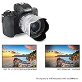 JJC Lens Hood for Canon EF-M 15-45mm f/3.5-6.3 is STM Lens on Canon EOS M50 M5 M6 Mark II M200 M100 M10 Replace Canon EW-53 - Image 5