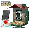 Osoeri Bird Feeder with Camera, Camera Bird Feeder for Outside, Solar-Powered, Smart AI Identify Birds, Auto Capture Video & Instant Arrival Alert, Ideal Gift for Family and Birdlover