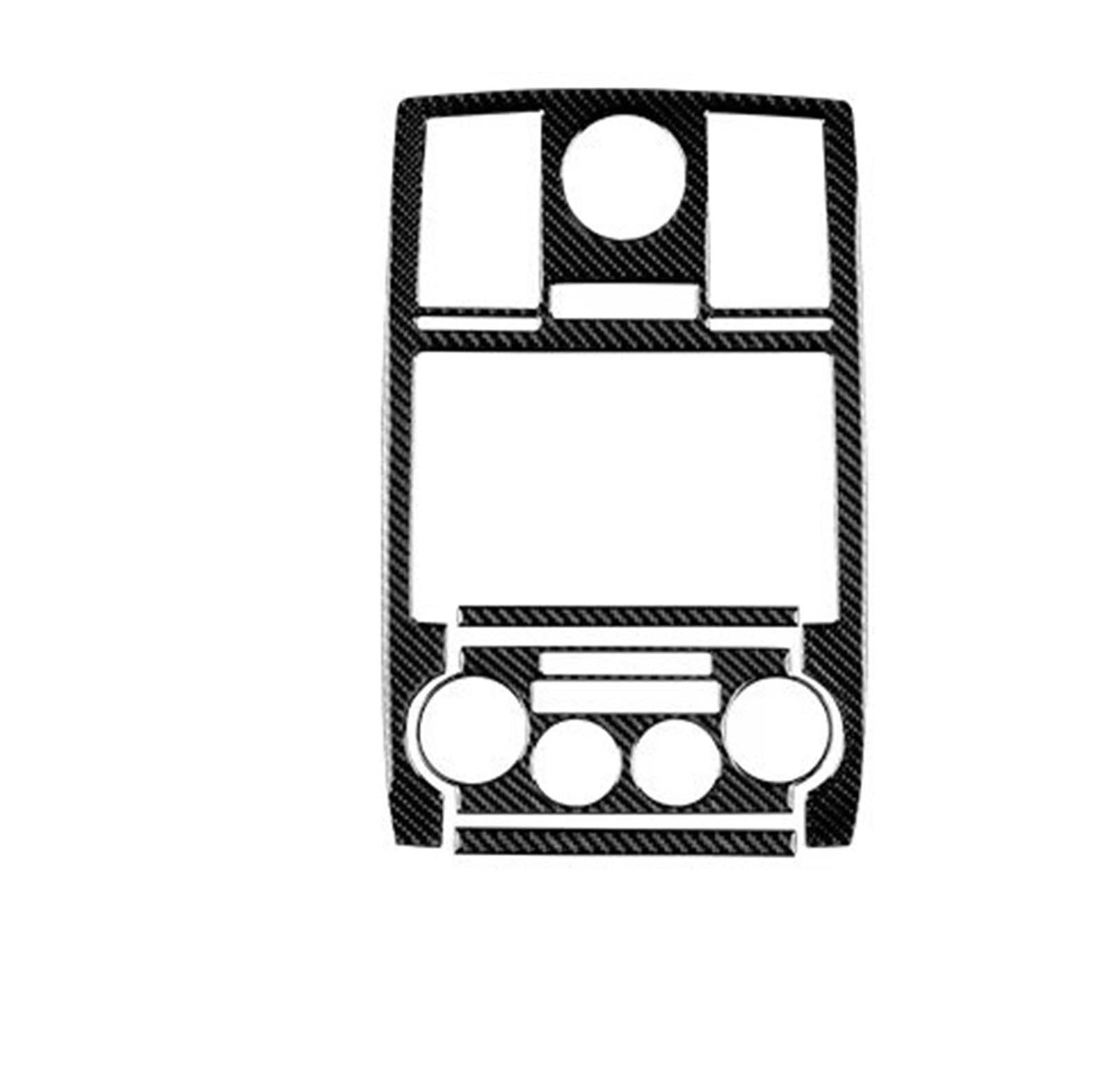 Interior Trim for Chrysler 300 300C 2005 2006 2007 Real Soft Carbon Fiber Sticker LHD RHD Car Central Air Vent Panel Interior Trim Cover Trim Sticker(Black Carbon)