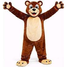 Bear Mascot Costume for Adults Full Body Plush Bear Suit for School Events, Parties