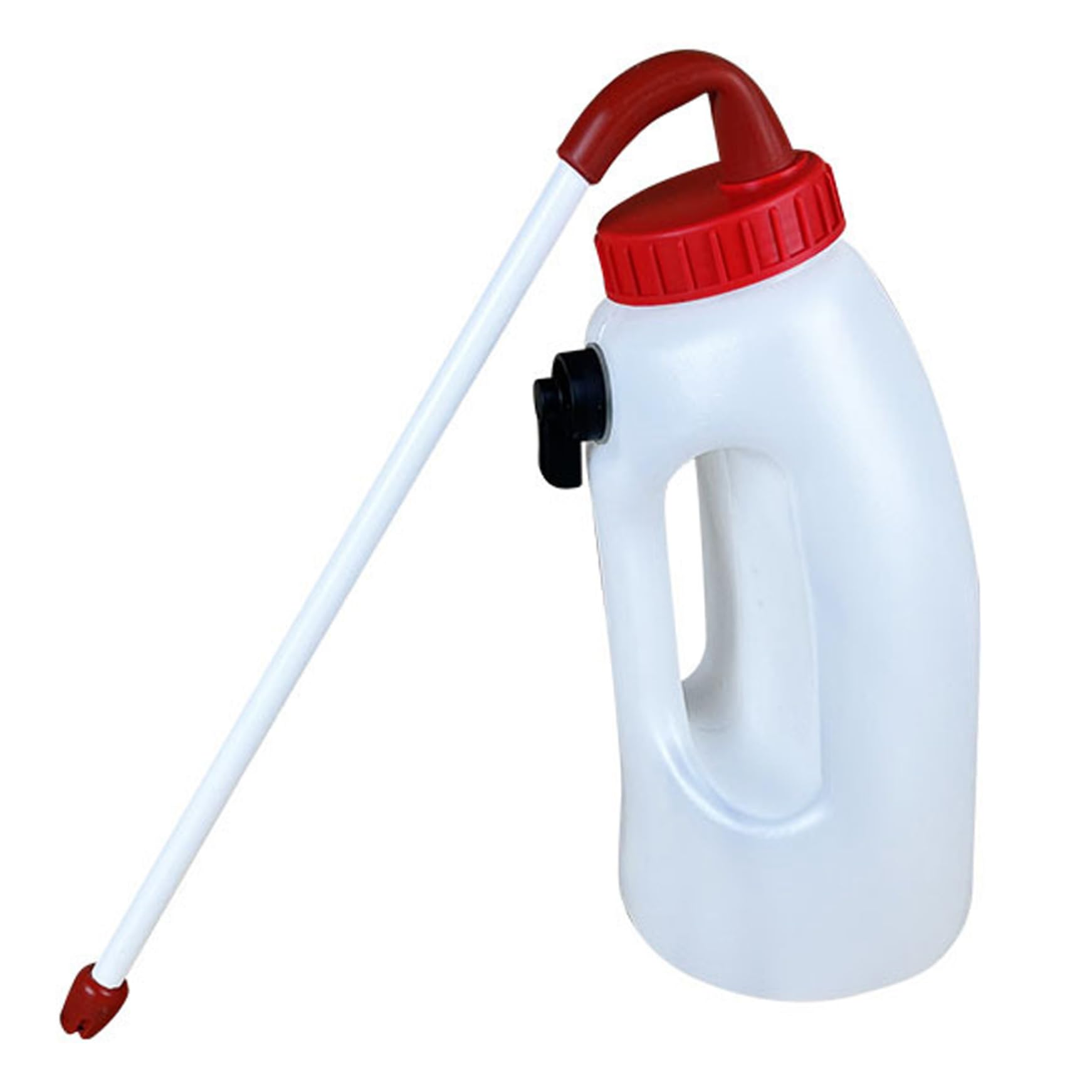 Mangeoire réglable pour veaux avec Long Tube en Silicone Souple et Double poignées ergonomiques, biberon pour bétail pour tremper Facilement Les veaux, agneaux, chèvres, Enfants, 4 L