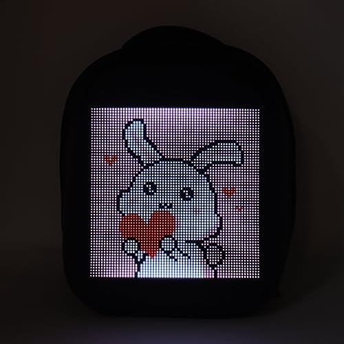 LED Backpack Motorcycle Backpack BT APP Programmable USB Powered Colorful LED Display Large Laptop Bag 64x64 Screen DIY Travel2