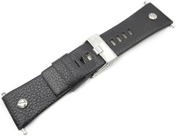 Cinturino in pelle nera da 28 mm per Diesel DZ-7125, DZ7125 : Amazon.it:  Orologi