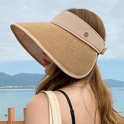 Chapeau de visière de bord de mer pour femme - Visière pliable et aérée pour la plage