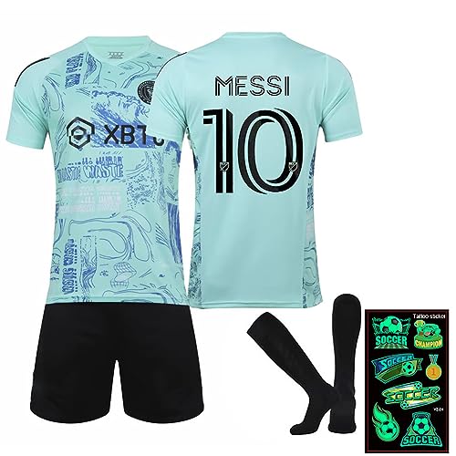 Piumoj Camiseta De Fútbol, Traje De Fútbol De Niño, Camiseta Deportiva De Fútbol Para Hombres No.10, Soccer Jersey Con Camiseta, Pantalones, Calcetines Y Tatuajes Fútbol, Verde, Altura 120-130cm Piumoj Camiseta De Fútbol, Traje De Fútbol De Niño, Camiseta Deportiva De Fútbol Para Hombres No.10, Soccer Jersey Con Camiseta, Pantalones, Calcetines Y Tatuajes Fútbol, Verde, Altura 120-130cm