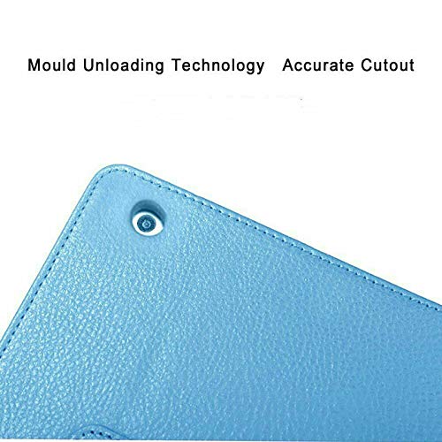 Leather Folio Flip Case For Apple iPad Air (2013-2018) (Aqua), 9.7 inch - Image 3