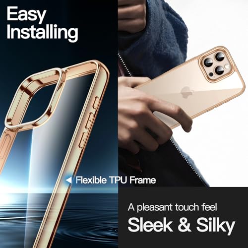 Image of JETech Cover Case for iPhone 16 Pro 6.3-Inch, Non-Yellowing Shockproof Phone Bumper Cover, Anti-Scratch Clear Back (Desert)