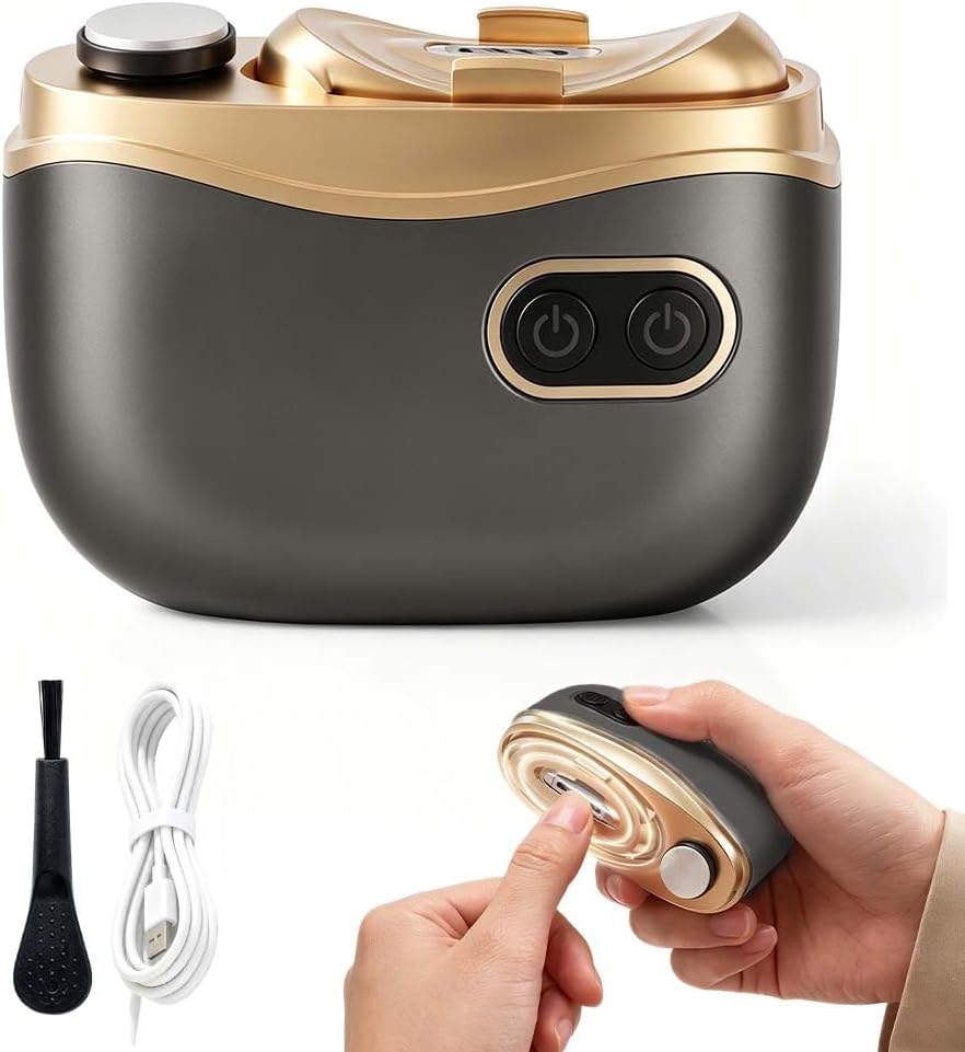 2-in-1 Smart Electric Nail Clipper & Polisher for Seniors Adults (Black)