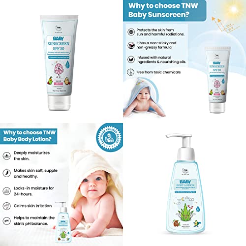 Image of TNW- The Natural Wash Baby Body Lotion & Baby Sunscreen SPF30 | for Nourished, Soft & Sun Protected Skin | Toxin Free Products
