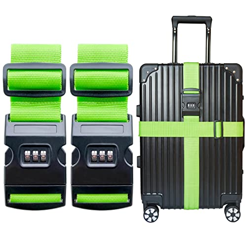 2PCS Luggage Straps with Combination Lock
