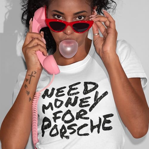 LookHUMAN Need Money for Porsche T-Shirt - Unisex Crewneck Ring Spun Cotton T-Shirt for Men & Women, Trendy Graphic Tees3