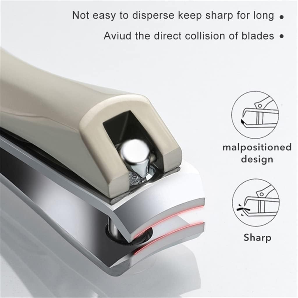 LUKEO Professional Nail Clippers File Cutter Fingernail and Toenail Manicure Accessories Tool for Pedicure Cuticle Scissors Trimmer (Color : Gray, Size : 6.5cm) : Beauty & Personal Care