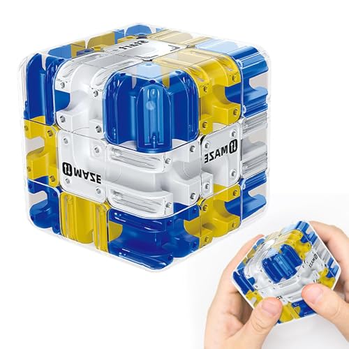 May Huang Labyrinth Kugel Komplexes Puzzle Mit Rollenden Kugeln Großer Labyrinth 3D Puzzle Würfel Zauberwürfel Spielzeug Interaktives praktisches Gehirntrainingsspielzeug zum Stressabbau