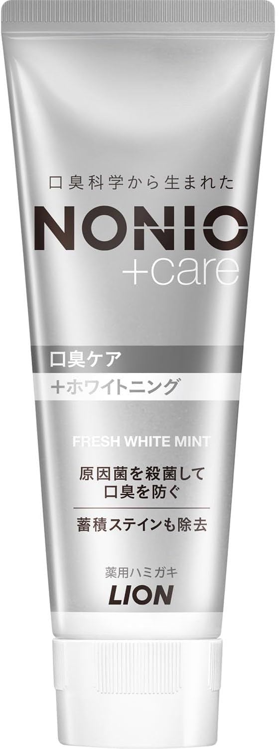 LION NONIO(ノニオ) プラス ホワイトニング [医薬部外品] ハミガキ ミント (高濃度フッ素 1450ppm配合) 130グラム (x 1)