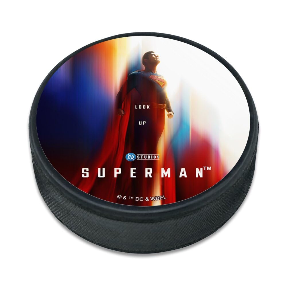 Superman 2025 Poster Ice Hockey Puck