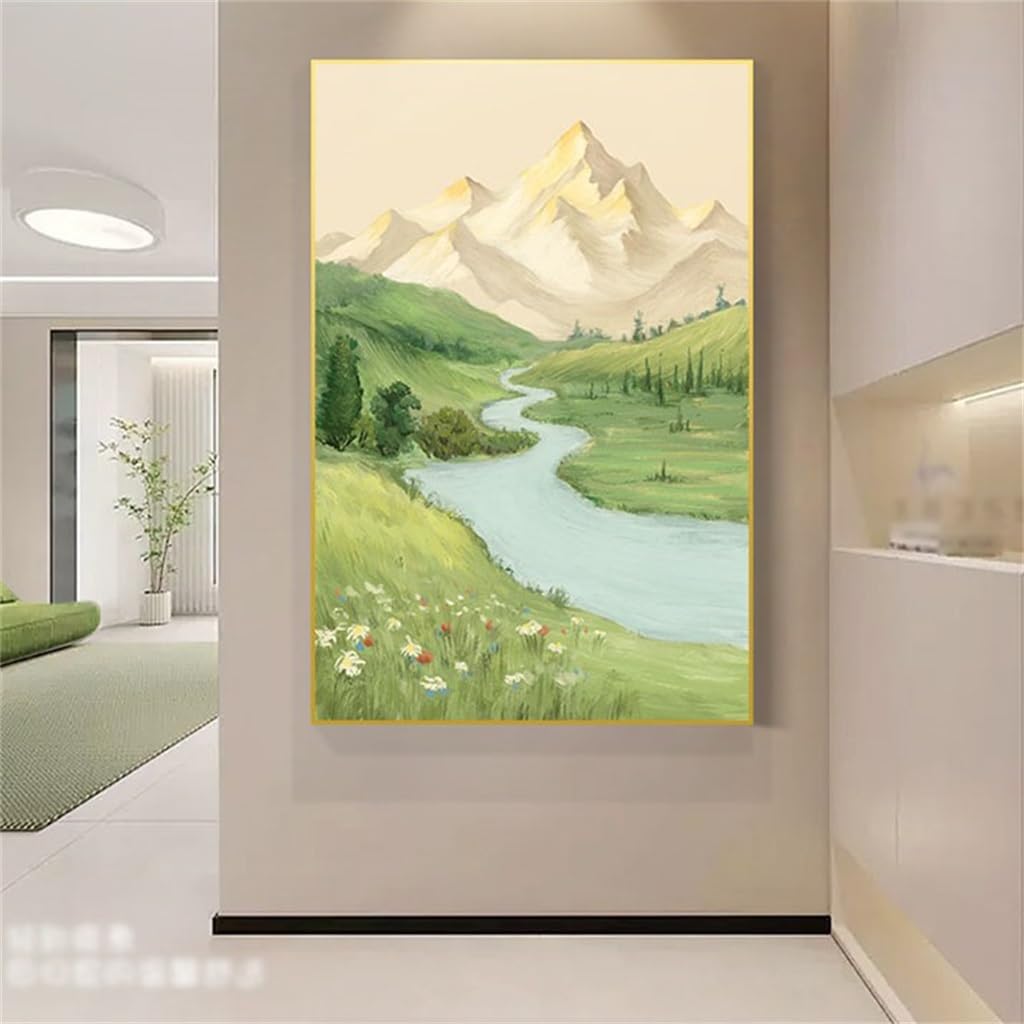 YNBJIL Living Room Decoration Paintinglandscapehanging Painting Entrance Mural Sofa Background Wall(Large)