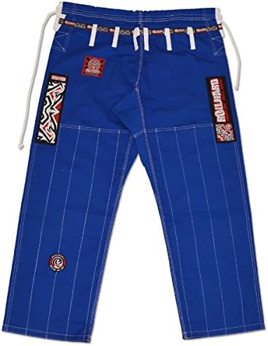ROLL HARD Brazilian Jiu Jitsu Ripstop Gi Pants Blue (A4)
