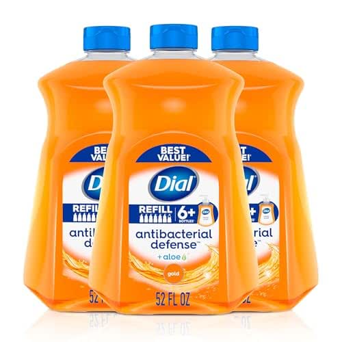 Dial Antibacterial Defense Liquid Hand Soap + Aloe, Gold Scent,