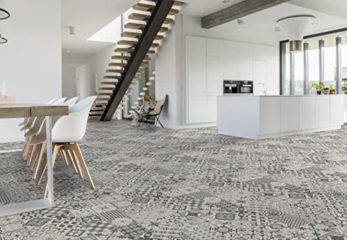 Alfombra vinílica hidráulica multicolor transitable para dormitorios y hogar 3