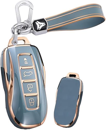 Vista 15 de HIBEYO Funda para llavero JMC Ford Equator 2022 Equator Plus 2021 Territory S Accesorios de automóvil, llave automática inteligente para JMC Ford