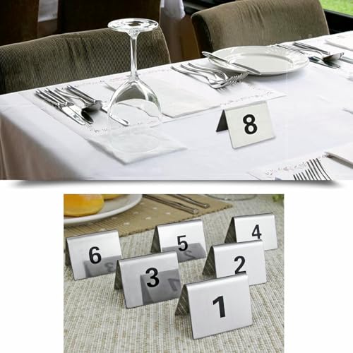 Numéro de table en acier inoxydable élégant et durable pour réception - 5