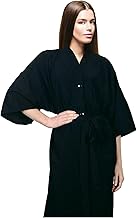 Cricket Preview Microfiber Cover Up Salon Robes for Clients Professional Barbershop Hairdresser Robe for Adults, Haircut Hair Color Gown Robe, Black