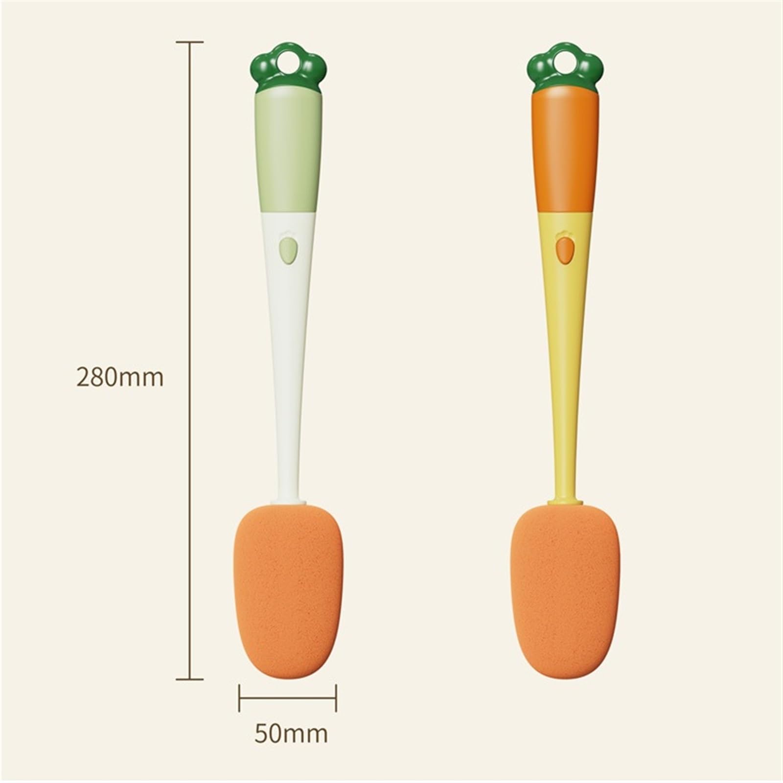 Esponjas Cepillo de Esponja Cocina Mango Largo Esponja Taza de Vidrio Cepillo de Limpieza Herramienta de Limpieza Esponja (Color : Green)