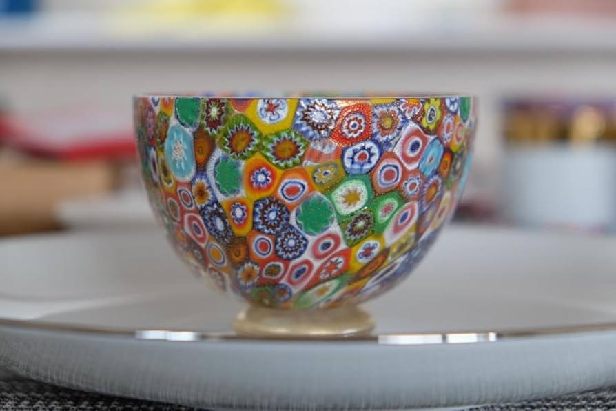 ベネチアンガラス アンティーク カップ＆ソーサー ガラス ムラノ 江波冨士子 ベネチアンガラス アンティーク カップ＆ソーサー ガラス ムラノ