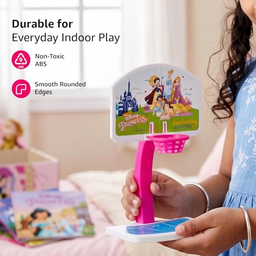 Image of Amazon Brand - Jam & Honey Disney Frozen Tabletop Shooting Basketball Game | Mini Desktop Arcade Toy | for Kids 3+ Years | Spring-Loaded Launcher | Skill Development | Kids Friendly | Gift Ready
