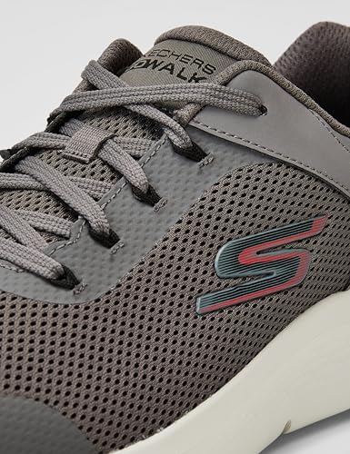 Image of Skechers-Men's Walking Shoes-GO Walk FLEX-216495ID-CCRD-11 Charcoal /RED