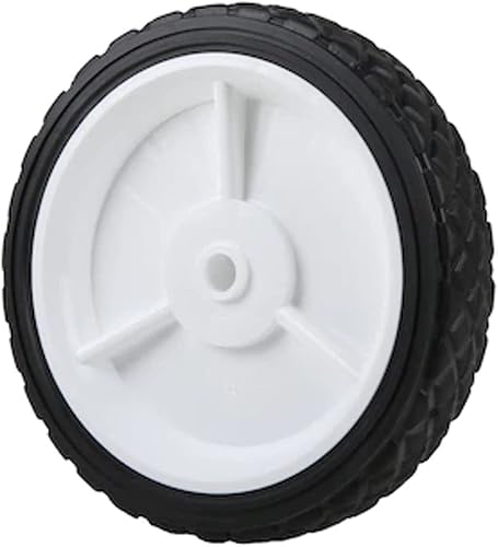Rocky Mountain Goods Rueda de plástico de 8 x 1.75 pulgadas – Ruedas de repuesto de goma con cubo de plástico para cortacésped, vagón, carrito de