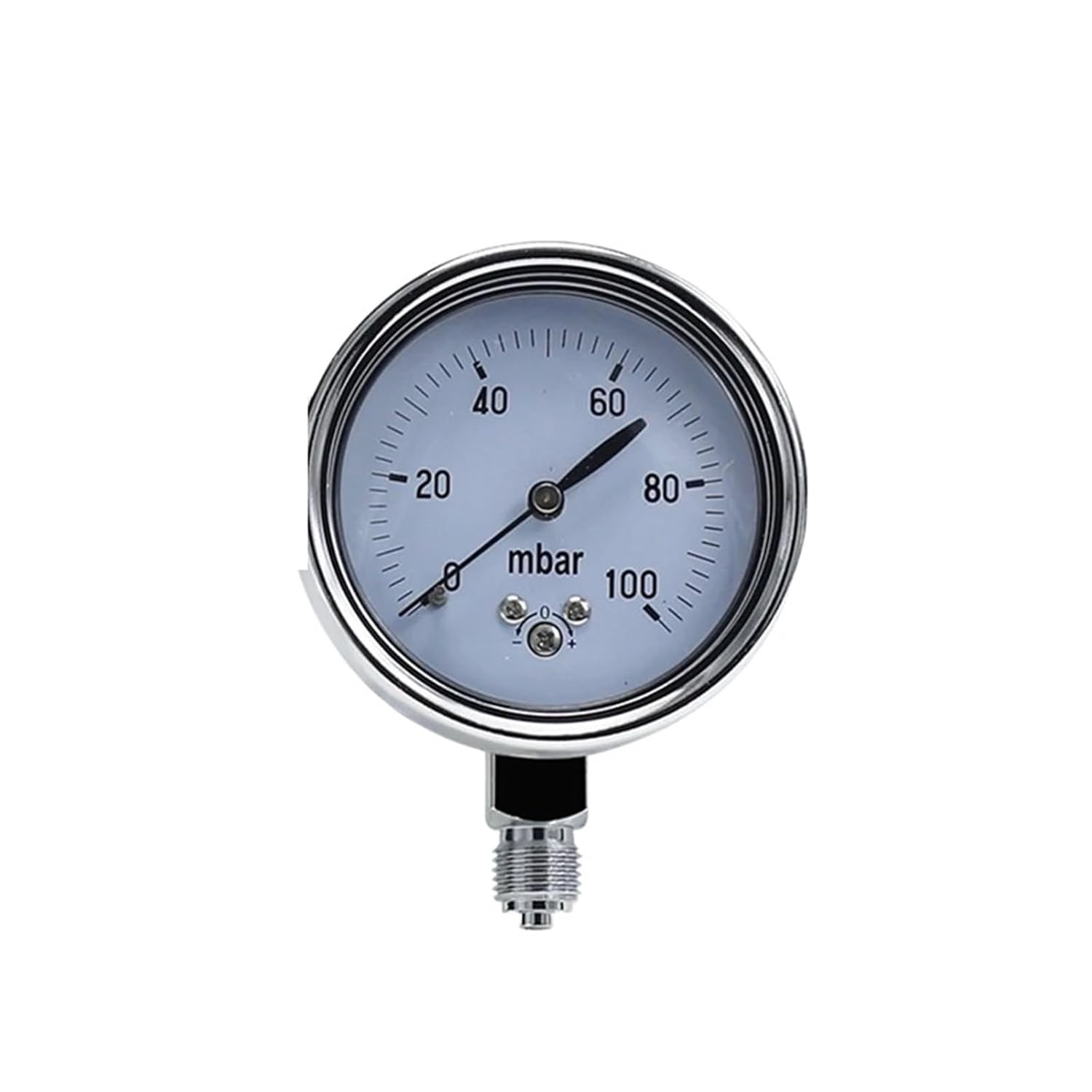 1pcs mbar Gauge 60mbar 100mbar 200mbar 400mbar 600mbar Gas Pressure Gauge mbar Pressure Meter(0-100mbar)