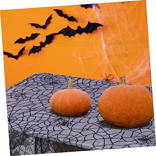 Nappe Halloween pour repas effrayant en dentelle de polyester résistante - 3