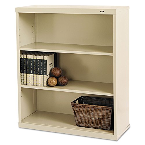 Tennsco B42Py Metal Bookcase, Three-Shelf, 34-1/2W X 13-1/2D X 40H, Putty #TOP5