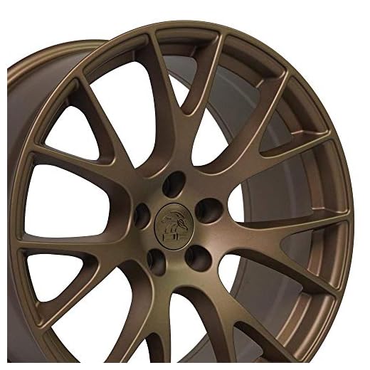 OE Wheels LLC 20 inch Rims Fits Challenger Charger SRT8 Magnum Chrysler 300 SRT8 Hellcat Style DG15 20x9 Rims Bronze SET