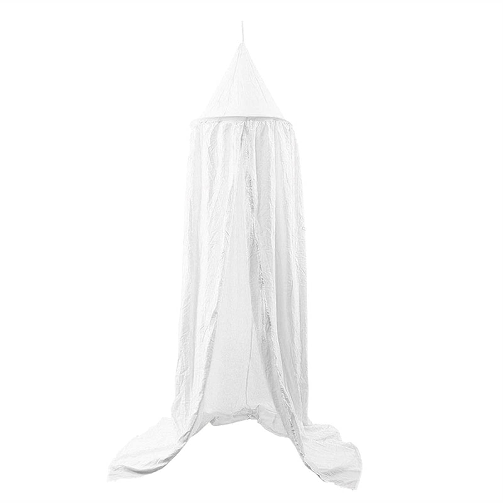 Canopée lit princesse avec cadre suspendu et finitions dentelle haut de gamme