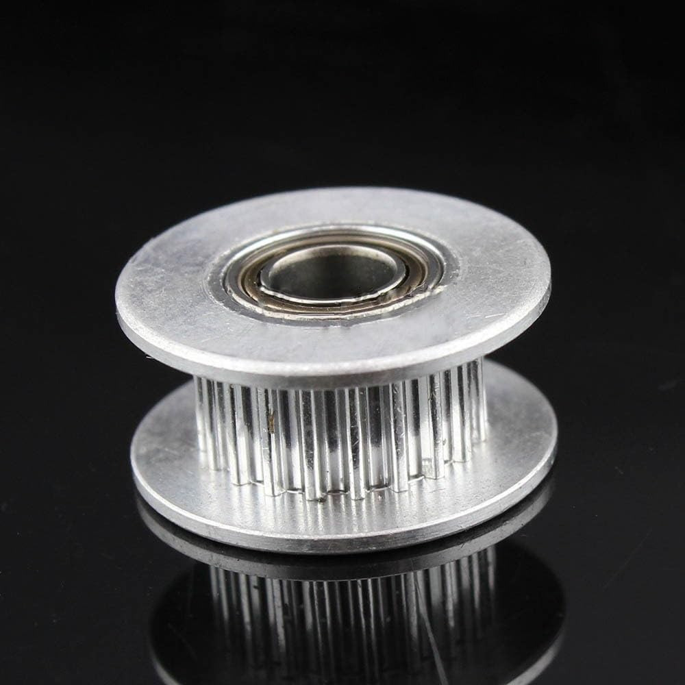 10 sztuk 20 zębów 2GT koło pasowe luźne otwór 3/4/5mm z zębami do W = 6mm GT2 2M pas 20T 20 zębów GT2 pasywne koło pasowe z łożyskiem(Bore 5mm With Teeth)