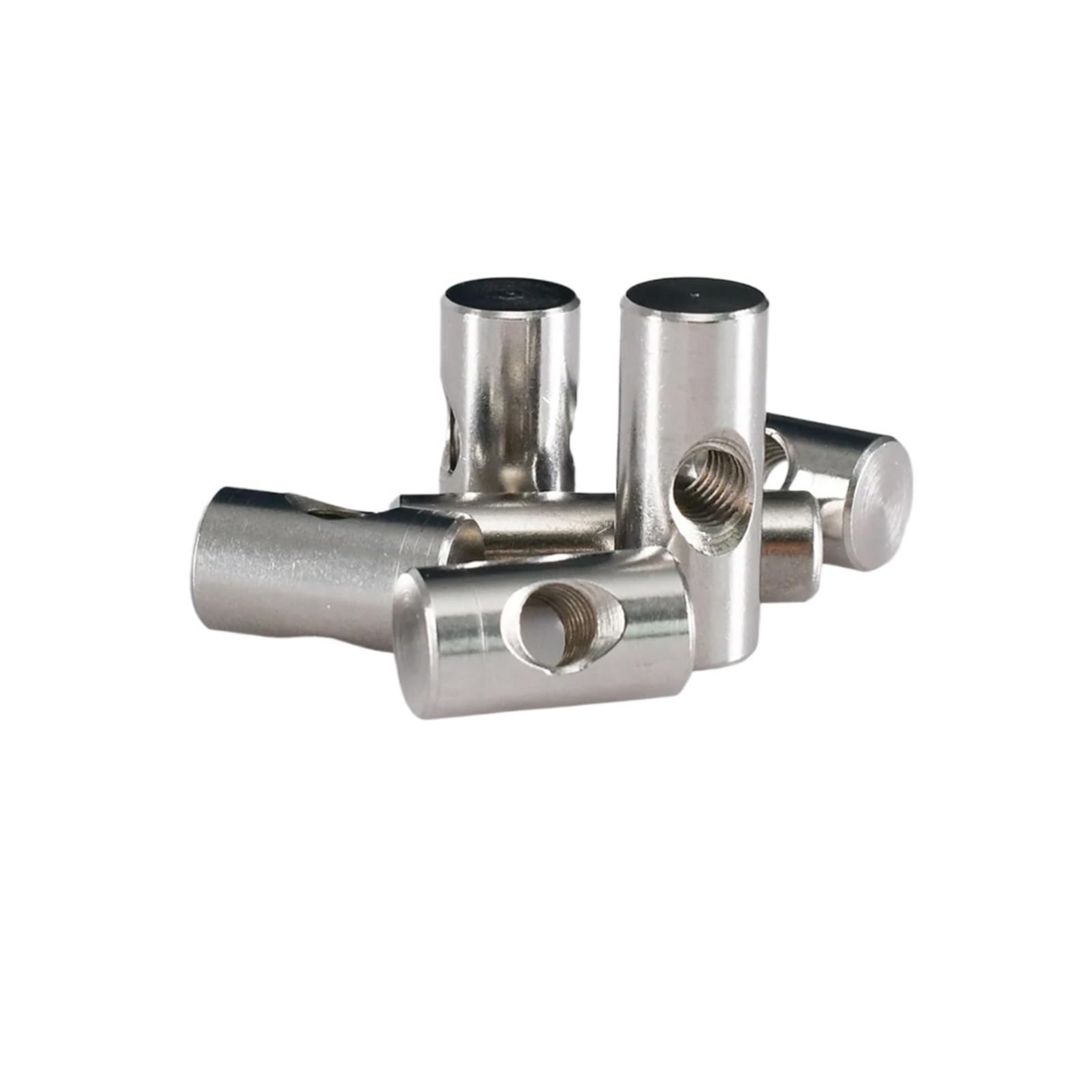 Noce di botte, Dado for inserto for martello for mobili incorporato M4 M5 M6 Barile cilindrico Filettatura metrica Lavorazione del legno Dadi di centraggio in acciaio inossidabile(M4x25 (10Pcs))