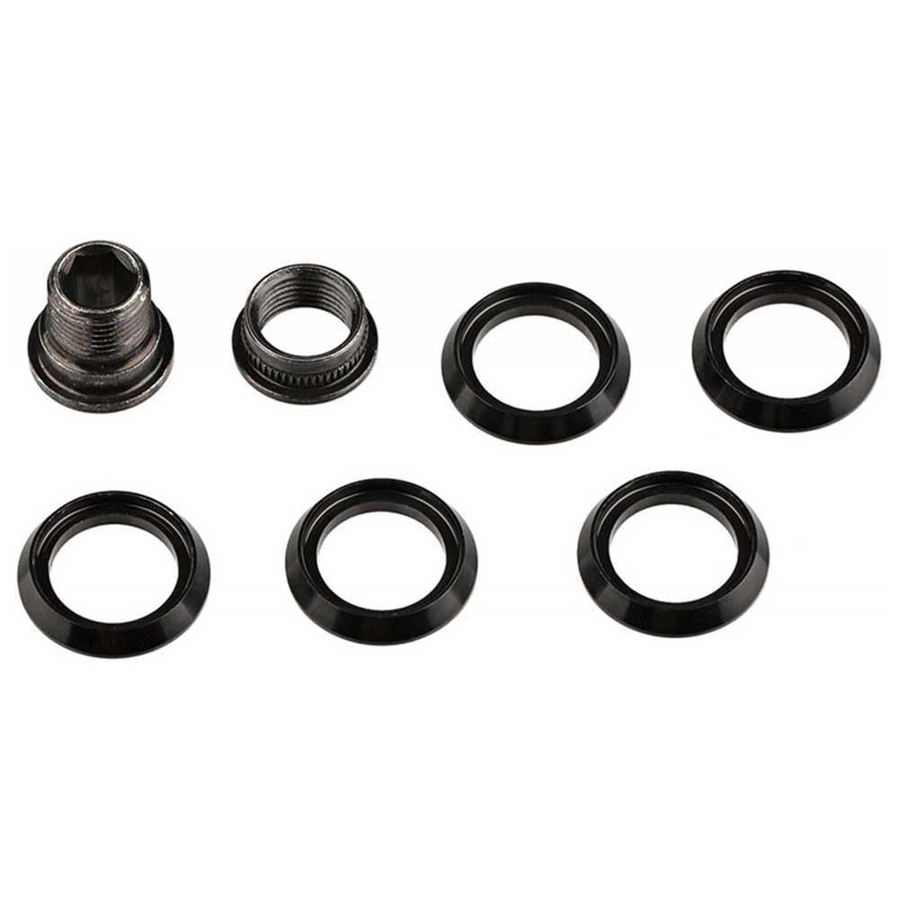 SRAM Force 1/ CX1 Chainring Spacer and Bolt Set: Five Spacers and Hidden Nut/Bolt, Fits Rival 1 with Hidden Chainring