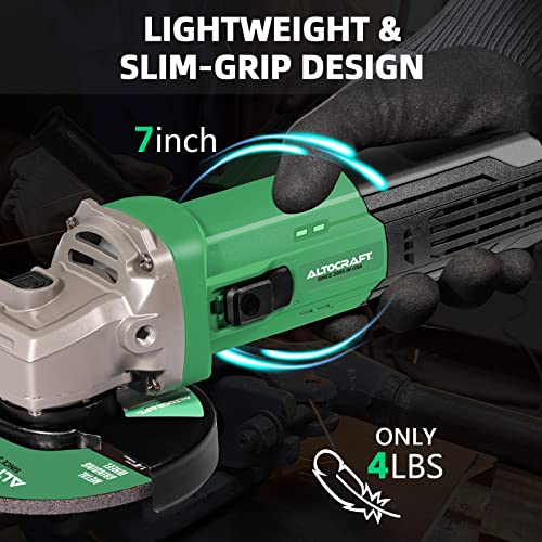 Altocraft Angle Grinder Tool,4-1/2 Inch Corded Electric Power Hand Mini Grinders With Grinding Wheel, 2 Cut Off Wheels, Flat Disc,Auxiliary Handle For Metal Concrete Wood Cutting/Grinding/Polishing #TOP3