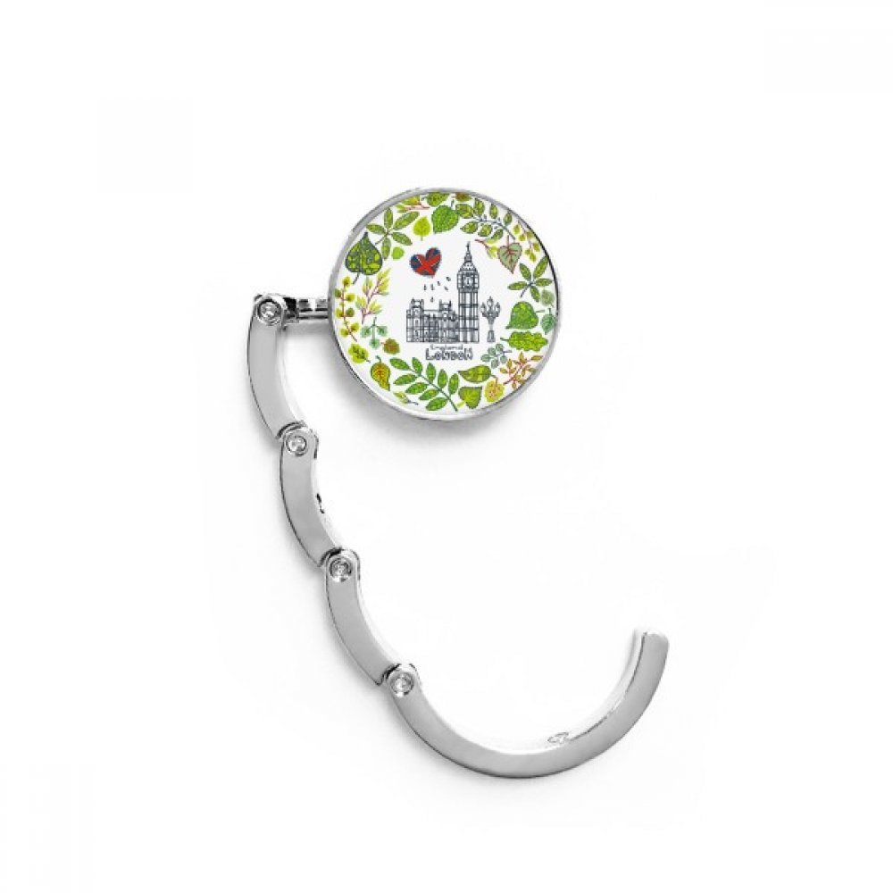 Soporte colgador de bolso para escritorio con disco decorativo de Inglaterra 7