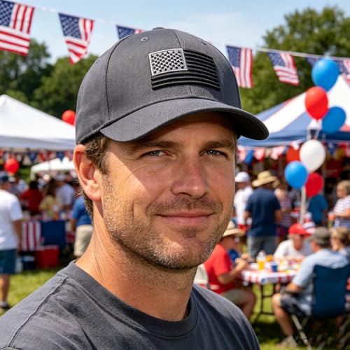 Image of FGSS Patriotic Baseball-Caps USA-Flag Hat Unisex 4th-July Baseball Hat