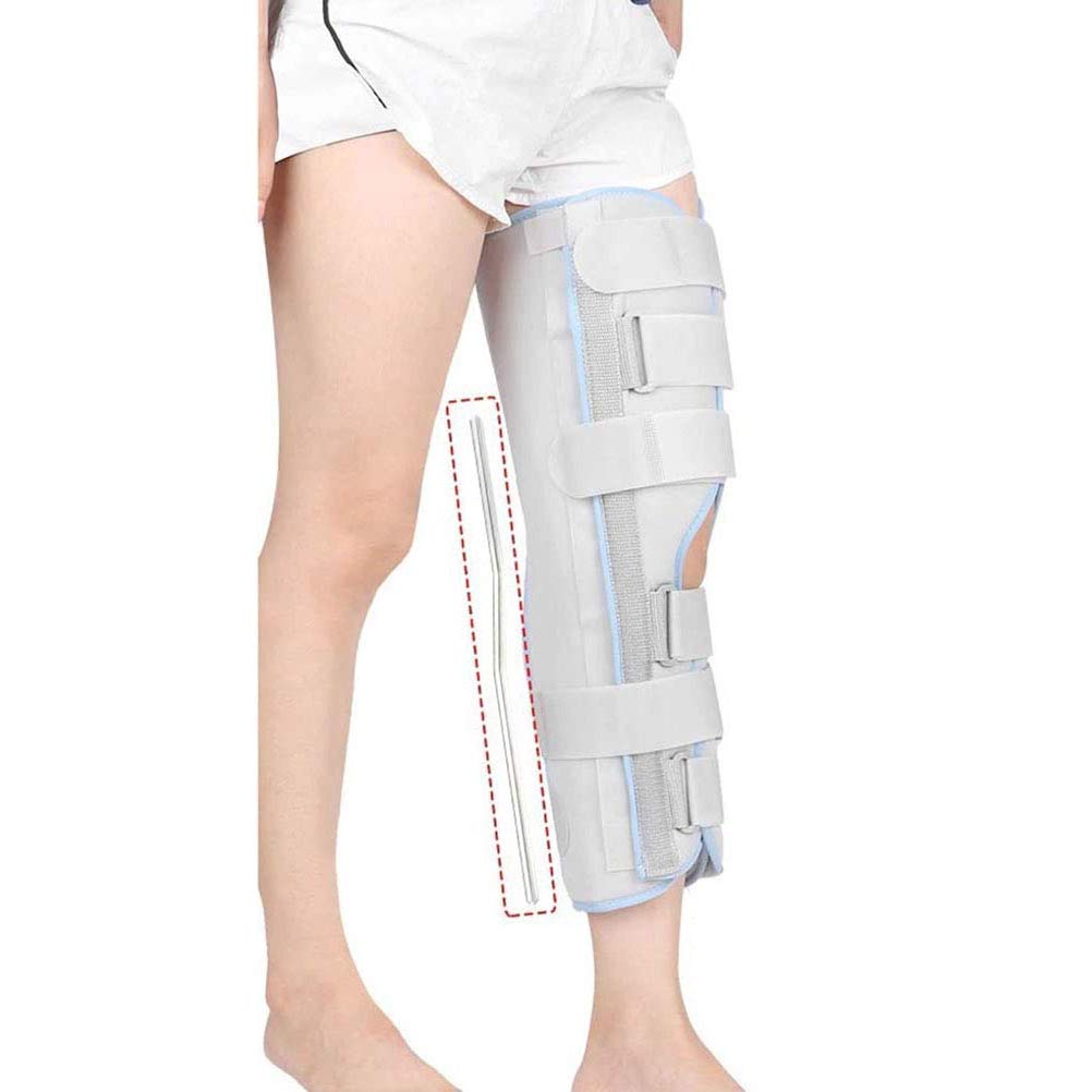 Soporte De Rodillera Ajustable, Manga De Compresión Elástica De Neopreno De Rótula Abierta Con Correas Ajustables, Para Preoperatorio Y Postoperatorio De Rodilla Y Recuperación De Lesiones O Cirugía