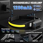 6Pack Headlamp Rechargeable, 230° LED Head Lamp, Head Lights for Forehead - Image 5
