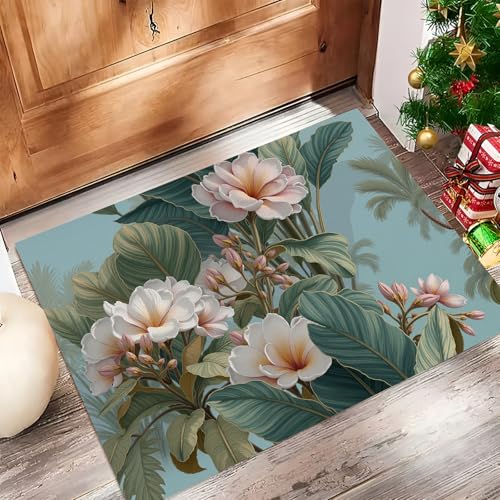 Paillasson d'intérieur lavable 80x120 cm antidérapant jungle rose - 4