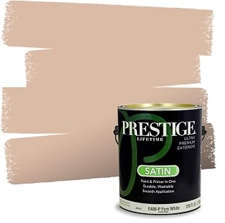 PRESTIGE Paints Exterior Paint and Primer In One, 1-Gallon, Satin, Comparable Match of Benjamin Moore* Groundhog Day*
