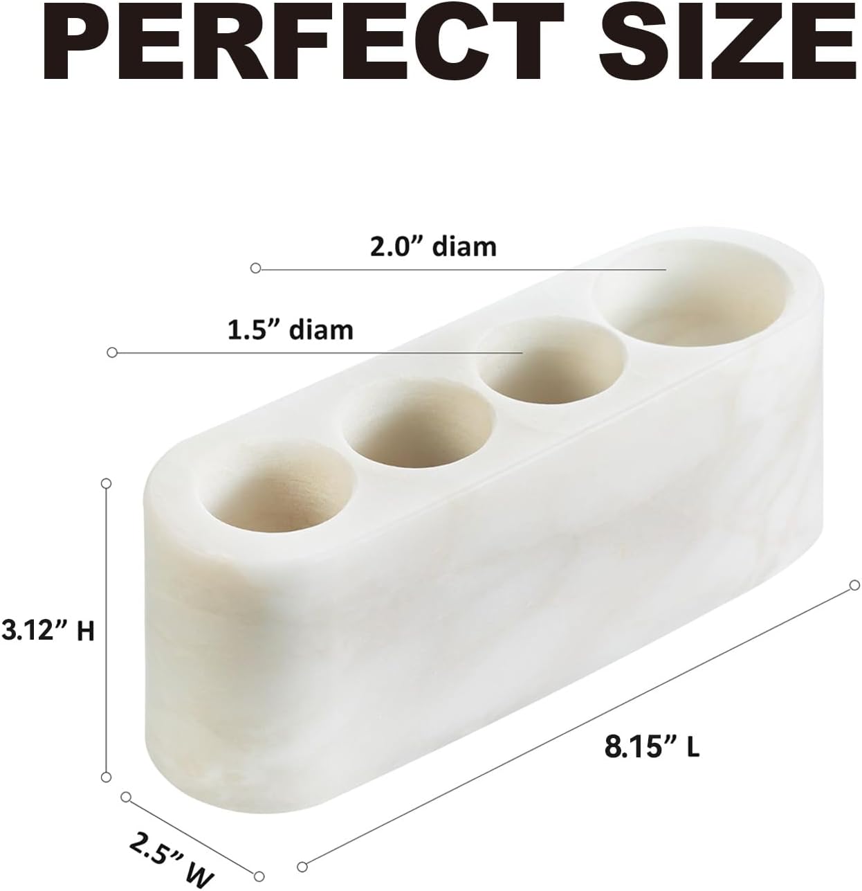 BCS Toothbrush Holder for Bathrooms, 4 Slots Marble Toothbrush and Toothpaste Holder Stand Bathroom Organizer Countertop for Electric Toothbrush, Floss, Razor, Comb - Karibib Ice