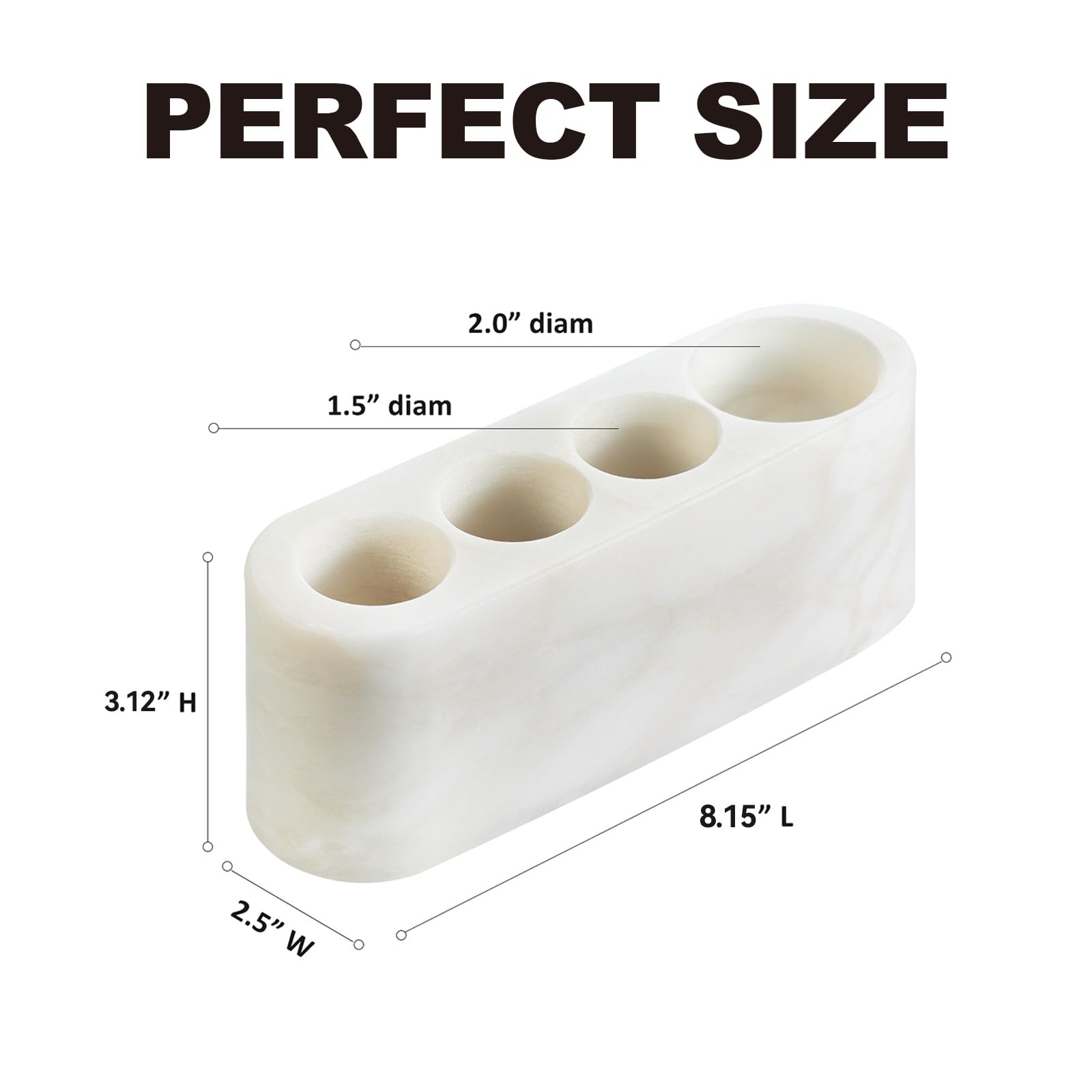 BCS Soporte para cepillo de dientes para baños, 4 ranuras de mármol para cepillo de dientes y pasta de dientes, organizador de baño para encimera para cepillo de dientes eléctrico, hilo dental,